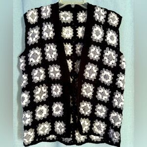Beautiful Crochet Granny square Vest or Cover up